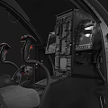 US Army Military Helicopter Equipped With Rocket Launcher Transparent Cockpit And Interior Seats