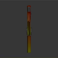 Colorful Toy Gun with Gradient Yellow Orange Red Barrel Gray Body Modern Tactical Sight Design