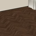 Warm Brown Herringbone Wooden Flooring For Elegant Interior Space Design 3d model