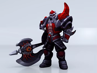 Game Character Dian Wei 3d model