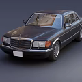 Classic Black Mercedes Benz Sedan Featuring Vintage Body Lines And Design
