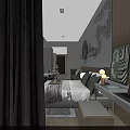 Modern Minimalist Cozy Living And Dining Room With Natural Wood Finishes And Comfortable Soft Furnishings