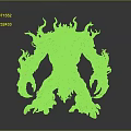 Mythical Tree Creature With Root Like Body Glowing Green Elements And Claws
