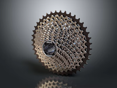 Multi Tooth Metal Gear Sprocket Hardware Tool with Durable Construction for Bicycle Transmission 3d model
