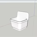 Modern White Toilet 3D Model Design For Bathroom Interior
