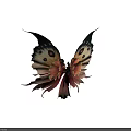 Vibrant Butterfly With Orange Pink Wings Black Spots And Artistic Design