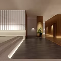 Modern SPA Sauna Interior With Wooden Walls Pool And Ambient Lighting