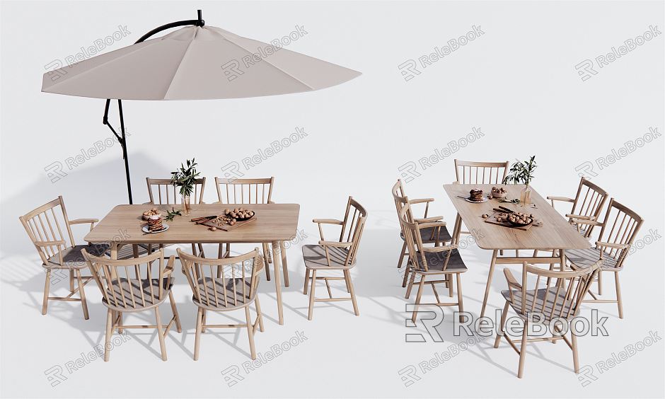 Nordic Outdoor Table and Chair Outdoor Dining Table and Chair Outdoor Leisure Table and Chair Log Table and Chair Leisure Chair model