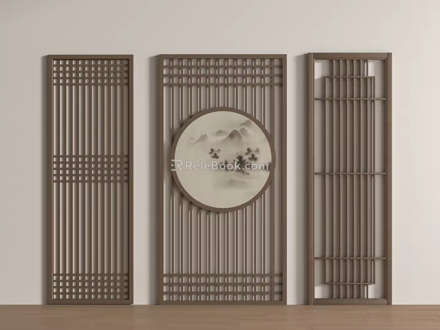 New Chinese-style Partition New Chinese-style Screen Partition Lattice 3d model