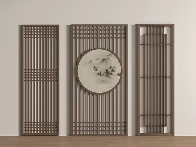 New Chinese-style Partition New Chinese-style Screen Partition Lattice 3d model