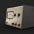 Vintage Electronic Testing Equipment With Analog Meter Control Knobs And Metal Casing 3d model