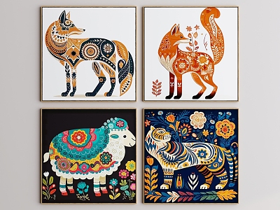 animal decorative painting model