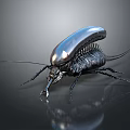 Modern beetle shape bug 3d model