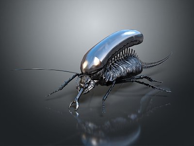 Modern beetle shape bug 3d model