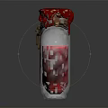 Amorentia Labeled Medical Glass Container Heart Shaped With Red Cap And Pink Powder