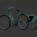 Vintage Green Bicycle With Classic Frame And Reflective Surface Design