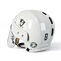 White Motorcycle Helmet With Duck Logo And CCM Brand Multiple Angles 3d model
