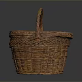 Handcrafted Woven Storage Basket With Lid And Handle For Home Organization