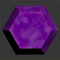 3D Rendered Purple Diamond Geometric Shape With Glossy Surface And Gray Background
