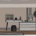 Modern Dressing Table Dressing Table Decorative Cabinet 3d model