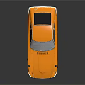 Vintage Orange Sports Car With Sleek Body Design Classic Wheels And Reflection