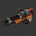 Browning Machine Gun Browning Gatling White Machine Gun Machine Gun Bullet Military 3d model