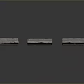 Three Different Shaped Stone Structures With Solid And Transparent Parts On Gray Background