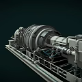 Industrial Heavy duty Machinery With Cylindrical Body Pipes And Metal Support Frame
