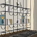 Modern Open Bookshelf Storage Rack 3d model