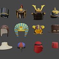 Hat and Helmet Pack 7 3d model