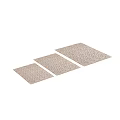 Square Area Rug With Wavy Pattern White Background Red And Brown Lines Decorative Border