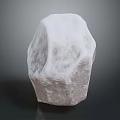 Natural Snow Covered Stone With Textured Surface For Landscape Scenery
