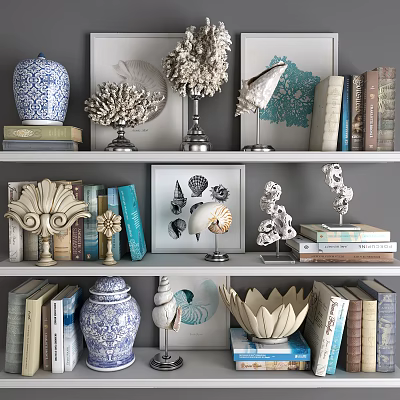 Simple European Ornaments Combination Ornaments 3d model