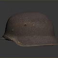 Vintage Rusty Military Weapon Helmet With Historical Design And Metal Surface