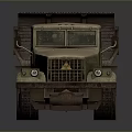 Vintage Military Green Dump Truck 3D Render With Open Cargo Bed And Wheels