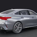 Silver Modern Sedan Featuring Sleek Exterior Design LED Headlights And Alloy Wheels