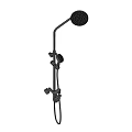 Black Adjustable Shower Head System With Handheld Sprayer And Wall Rail 3d model