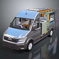 Hyundai Modern Camper Van With Open Doors And Interior Living Space