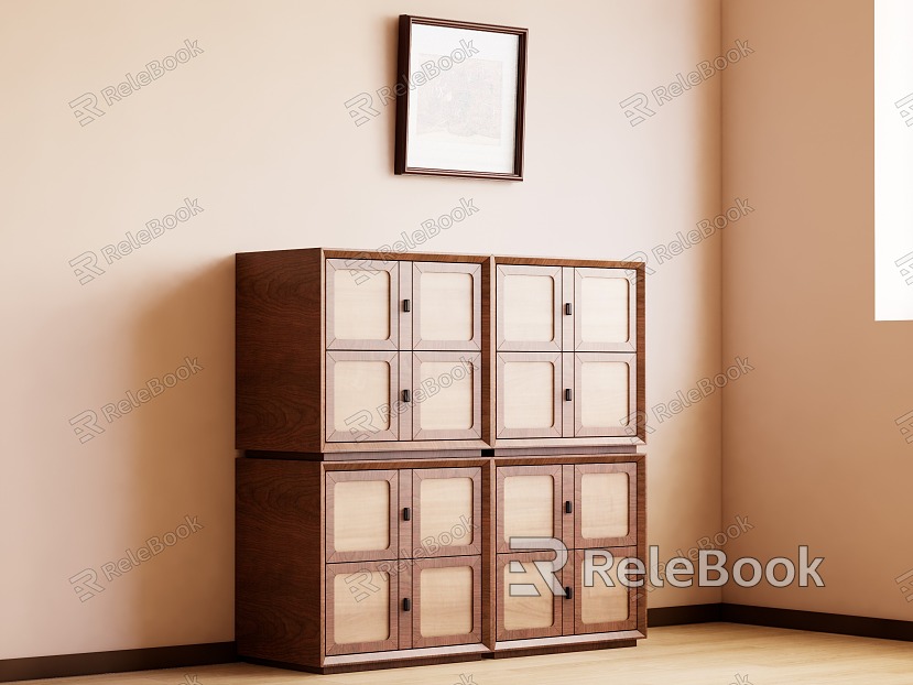 Middle Style Locker Decorative Cabinet model