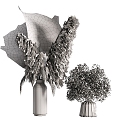 Modern Jewelry Ornaments Combination Pampas Vase Grass Branch Decoration 3d model