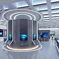 Modern Science and Technology Pavilion Telescope Exhibition Hall 3d model