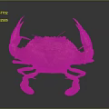Realistic Golden Brown Crab With Raised Claws Shiny Exoskeleton On Dark Background