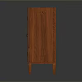Traditional Wooden Cabinet With Carved Glass Doors And Decorative Legs Design