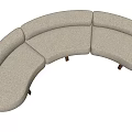 Modern Curved Multiplayer Sofa 3d model
