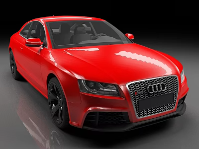 Red Audi Sports Car With Sleek Body And Aggressive Front Grille 3d model Red Audi Sports Car With Sleek Body And Aggressive Front Grille 3d model
