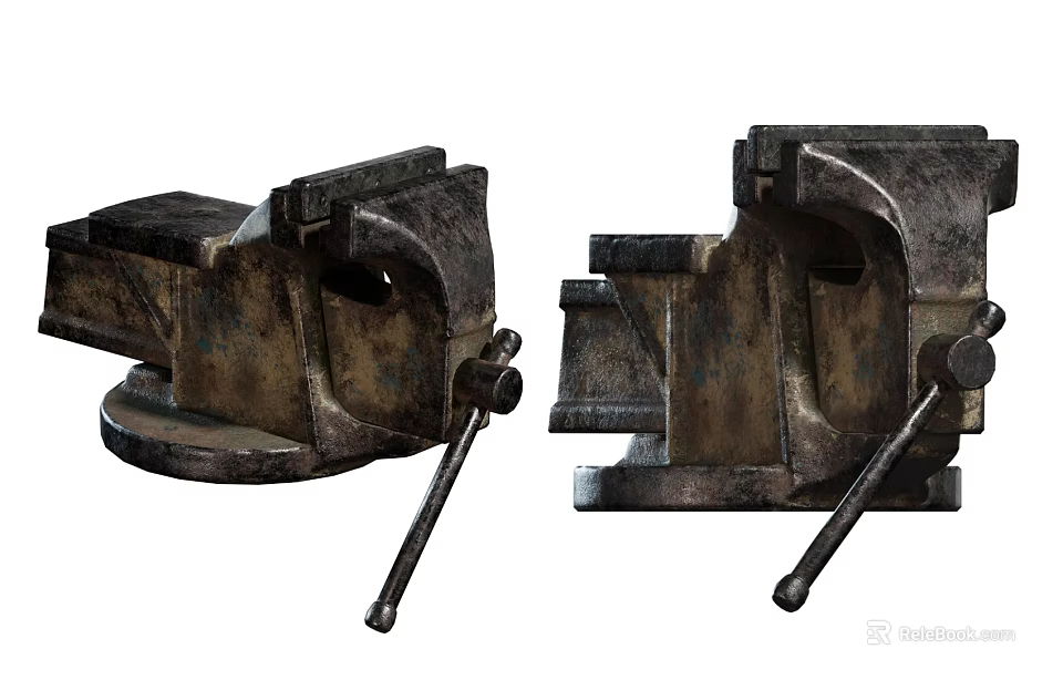 Heavy Duty Durable Metal Bench Vise With Strong Clamping For Workshop Hardware Tools 3d model 