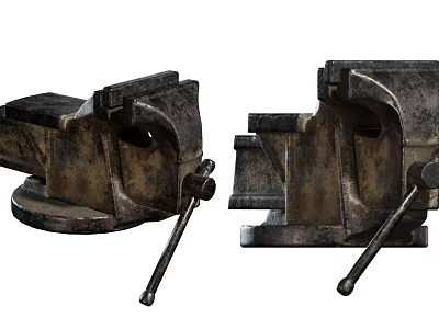 Heavy Duty Durable Metal Bench Vise With Strong Clamping For Workshop Hardware Tools 3d model