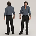 Characters passers-by handsome boy 3d model