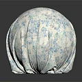 Decorative Sphere With Blue And White Plant Pattern For Home Decoration