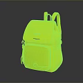 Vibrant Yellow Backpack With Modern Design Front Pocket And Logo Detail 3d model
